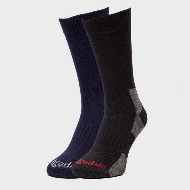 Black Bridgedale Men's Dingle Socks - 2 Pairs image 1