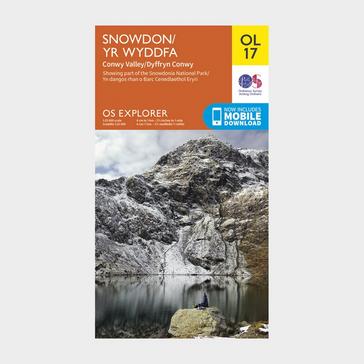 Orange Ordnance Survey Explorer OL17 Snowdon & Conwy Valley Map With Digital Version