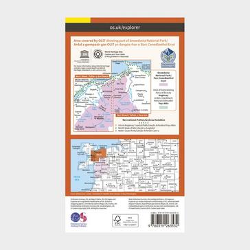 Orange Ordnance Survey OL 17 Explorer Snowdon Map