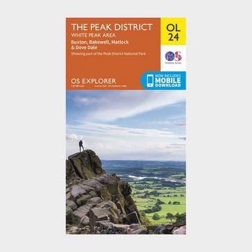 Orange Ordnance Survey Explorer OL24 The Peak District With Digital Version