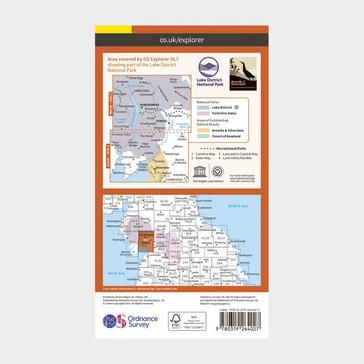 Orange Ordnance Survey Explorer OL7 The English Lakes – South Eastern Area With Digitial Version