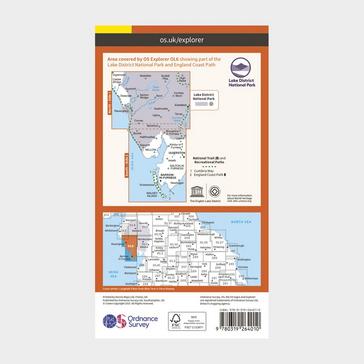 Orange Ordnance Survey Explorer OL6 The English Lakes - South Western area With Digital Version