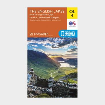 Orange Ordnance Survey Explorer OL4 The English Lakes – North Western Area With Digital Version