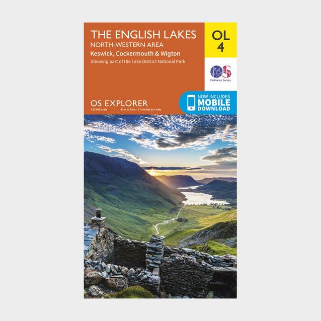 Orange Ordnance Survey Explorer OL4 The English Lakes – North Western Area With Digital Version image 1