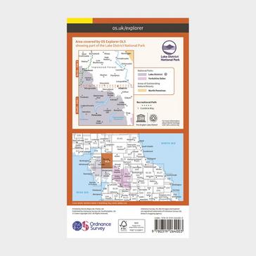 Orange Ordnance Survey Explorer OL5 The English Lakes – North Eastern area Map With Digital Version