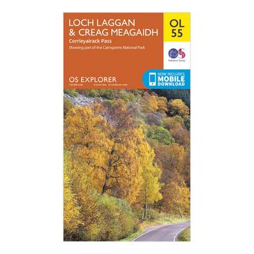 N/A Ordnance Survey Explorer OL55 Loch Laggan & Creag Meagaidh Map With Digital Version