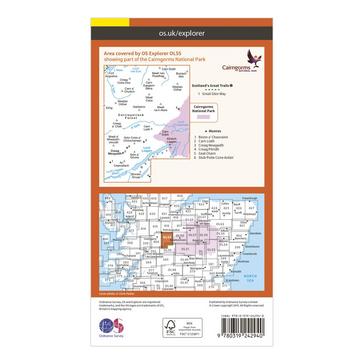 Orange Ordnance Survey Explorer OL55 Loch Laggan & Creag Meagaidh Map With Digital Version