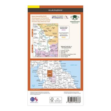 Orange Ordnance Survey Explorer Active OL19 Howgill Fells & Upper Eden Valley Map With Digital Version