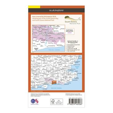 Orange Ordnance Survey Explorer Active OL10 Arundel & Pulborough Map With Digital Version