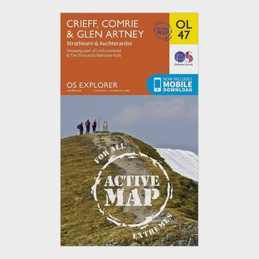 N/A Ordnance Survey Active Explorer OL 47 Crieff, Comrie & Glen Artney Map