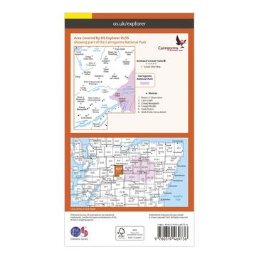 Orange Ordnance Survey Explorer Active OL55 Loch Laggan & Creag Meagaidh Map With Digital Version
