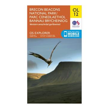 Orange Ordnance Survey Explorer OL 12 Brecon Beacons National Park - Western & Central Areas Map