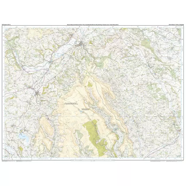 Brecon Beacons Os Map Online Ordnance Survey Explorer Ol13 Brecon Beacons National Park - Eastern Area  Map