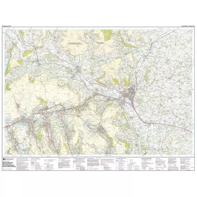 Brecon Beacons Os Map Online Ordnance Survey Explorer Ol13 Brecon Beacons National Park - Eastern Area  Map