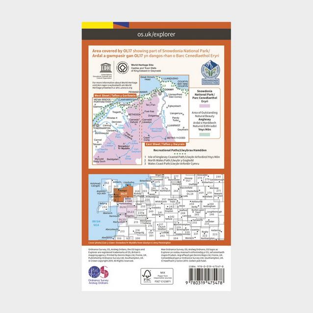 Ordnance Survey Active Explorer Ol 17 Snowdon Map Blacks