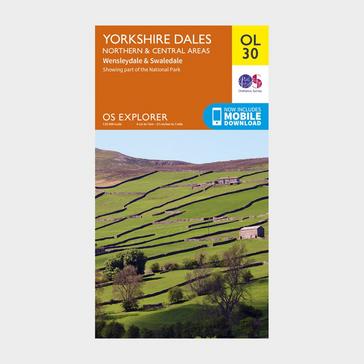 N/A Ordnance Survey Explorer OL30 Yorkshire Dales - Northern & Central Areas Map With Digital Version