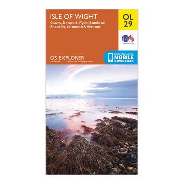 Orange Ordnance Survey Explorer OL29 Isle of Wight Map With Digital Version