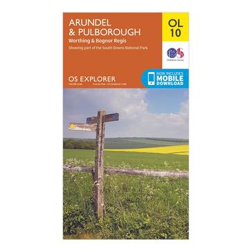 N/A Ordnance Survey Explorer OL10 Arundel & Pulborough Map With Digital Version