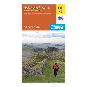 Orange Ordnance Survey Explorer OL 43 Hadrian’s Wall Map