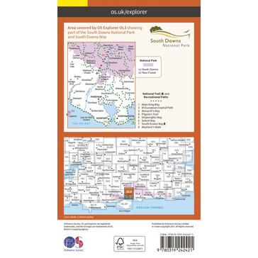 Orange Ordnance Survey Explorer OL3 Meon Valley, Portsmouth, Gosport and Fareham Map With Digital Version