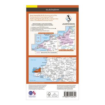 Orange Ordnance Survey Explorer OL35 North Pembrokeshire Map With Digital Version