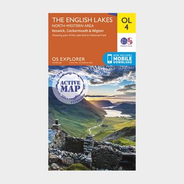 Orange Ordnance Survey Explorer Active OL4 The English Lakes - North Western Area Map With Digital Version