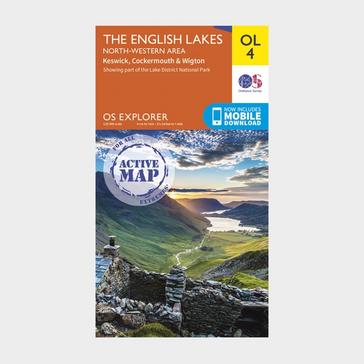 N/A Ordnance Survey Explorer Active OL 4 The Lake District (North-Western area) Map
