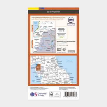 N/A Ordnance Survey Explorer Active OL 4 The Lake District (North-Western area) Map