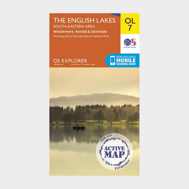 Green Ordnance Survey Explorer Active OL7 The English Lakes - South Eastern Area Map With Digital Version image 1