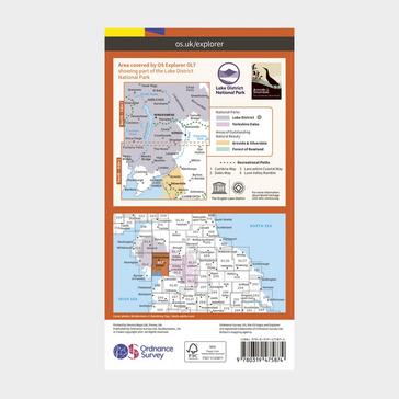 Orange Ordnance Survey Explorer Active OL7 The English Lakes - South Eastern Area Map With Digital Version