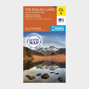 Orange Ordnance Survey Explorer Active OL6 The English Lakes - South Western Area Map With Digital Version