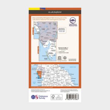 Orange Ordnance Survey Explorer Active OL6 The English Lakes - South Western Area Map With Digital Version