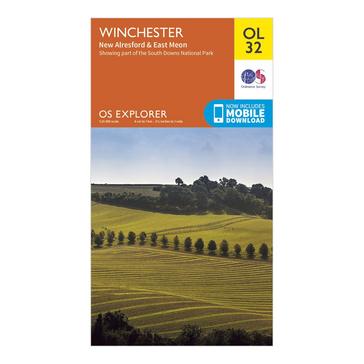 Orange Ordnance Survey Explorer OL 32 Winchester, New Alresford & East Meon Map