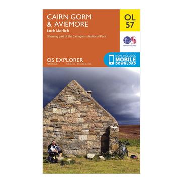 Orange Ordnance Survey Explorer OL57 Cairn Gorm & Aviemore Map With Digital Version