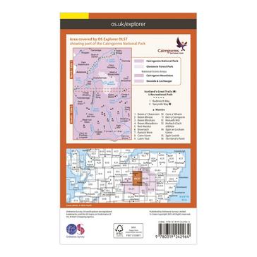 N/A Ordnance Survey Explorer OL 57 Cairn Gorm & Aviemore Map