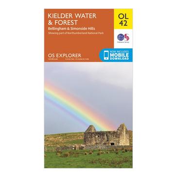 Orange Ordnance Survey Explorer OL 42 Kielder Water & Forest Map