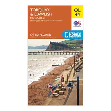 Orange Ordnance Survey Explorer OL44 Torquay & Dawlish Map With Digital Version