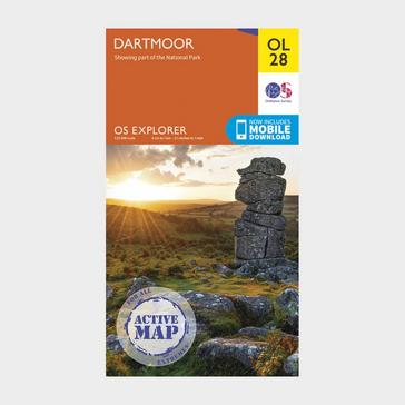 N/A Ordnance Survey Explorer Active OL 28 Dartmoor Map