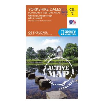 Orange Ordnance Survey Explorer Active OL2 Yorkshire Dales - Southern & Western Areas