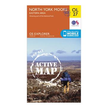 N/A Ordnance Survey Explorer Active OL 27 North York Moors - Eastern Area Map With Digital Version