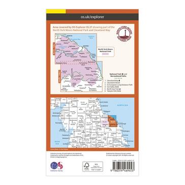 N/A Ordnance Survey Explorer Active OL 27 North York Moors - Eastern Area Map With Digital Version