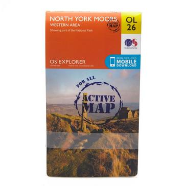 Orange Ordnance Survey Explorer Active OL26 North York Moors - Western Area Map With Digital Version