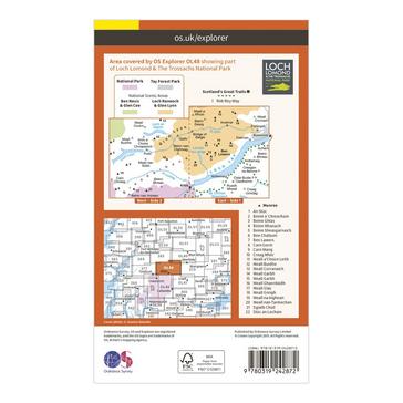 Orange Ordnance Survey Explorer OL48 Ben Lawers & Glen Lyon Map With Digital Version