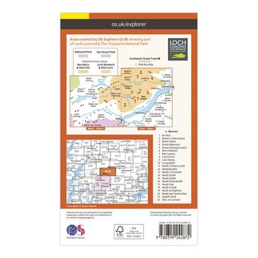 Orange Ordnance Survey Explorer OL 48 Ben Lawers & Glen Lyon Map