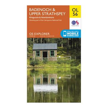 Orange Ordnance Survey Explorer OL56 Badenoch & Strathspey Map With Digital Version