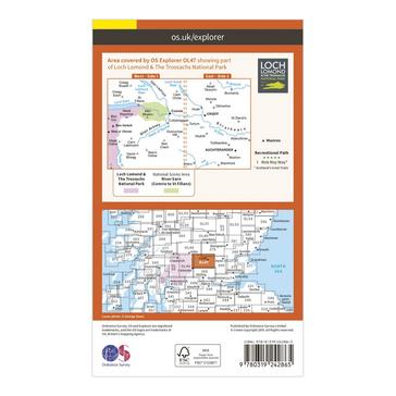 Orange Ordnance Survey Explorer OL 47 Crieff, Comrie & Glen Artney Map