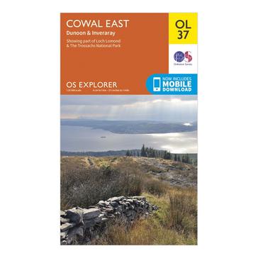 Orange Ordnance Survey Explorer OL37 Cowal East Dunoon & Inveraray Map With Digital Version