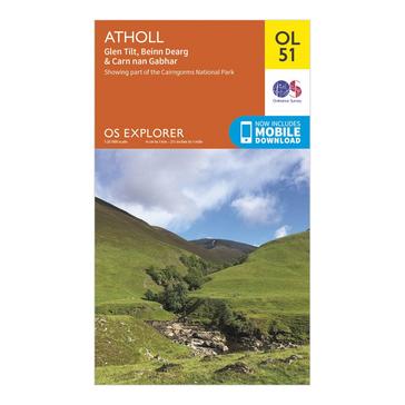 N/A Ordnance Survey Explorer OL51 Atholl Map With Digital Version