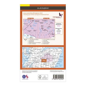 Orange Ordnance Survey Explorer OL51 Atholl Map With Digital Version