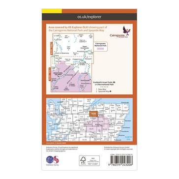 N/A Ordnance Survey Explorer OL 61 Grantown-on-Spey & Hills of Cromdale Map